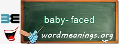 WordMeaning blackboard for baby-faced